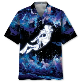 Plongée – Chemise hawaïenne profondeurs marines