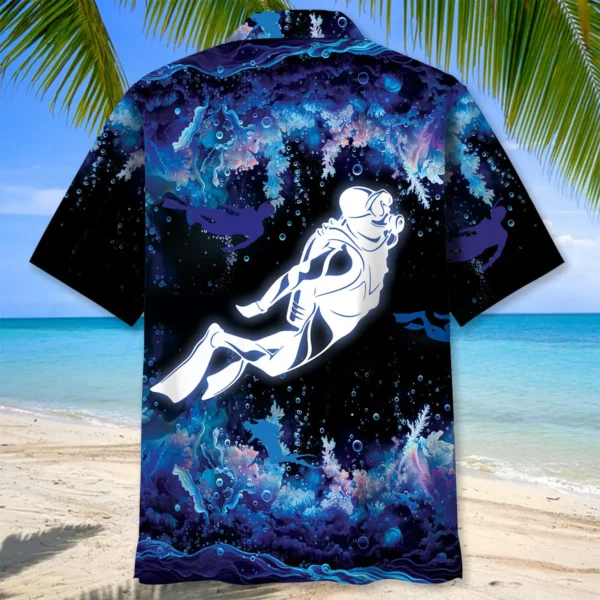 Plongée – Chemise hawaïenne profondeurs marines – Image 2
