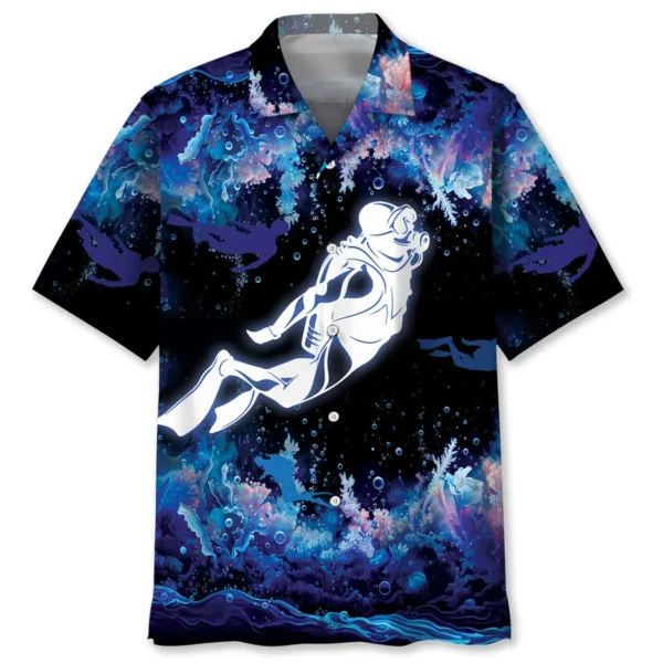 Plongée – Chemise hawaïenne profondeurs marines