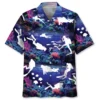 Plongée – Chemise hawaïenne corail néon océan