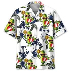Pickleball – Chemise hawaïenne tropicale drôle