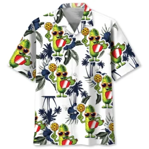 Pickleball – Chemise hawaïenne tropicale drôle