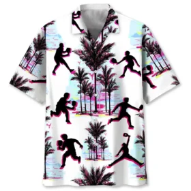 Pickleball – Chemise hawaïenne fond abstrait