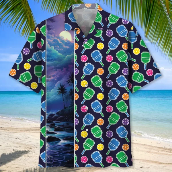 Pickleball – Chemise hawaïenne multicolore – Image 2