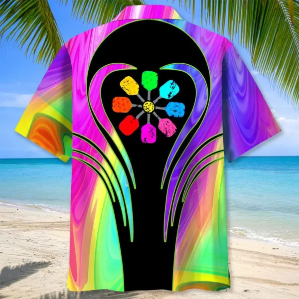Pickleball – Chemise hawaïenne multicolore – Image 2