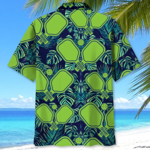 Pickleball – Chemise hawaïenne feuillage vert – Image 2