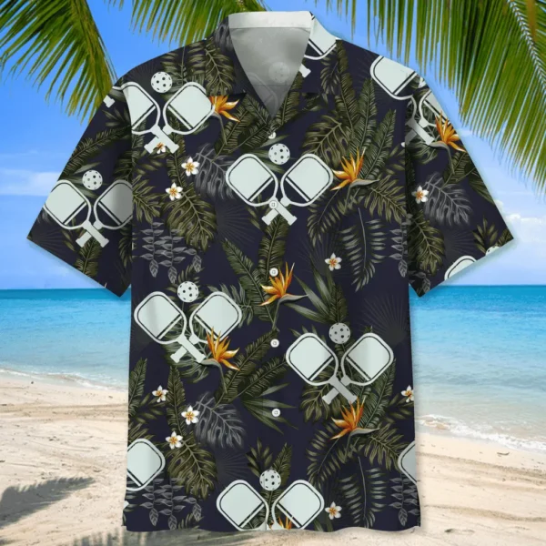 Pickleball – Chemise hawaïenne nature tropicale – Image 2