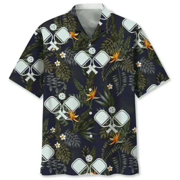 Pickleball – Chemise hawaïenne nature tropicale