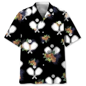 Pickleball – Chemise hawaïenne nature tropicale