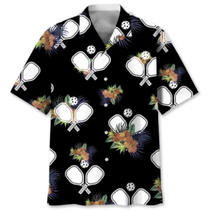 Pickleball – Chemise hawaïenne nature tropicale