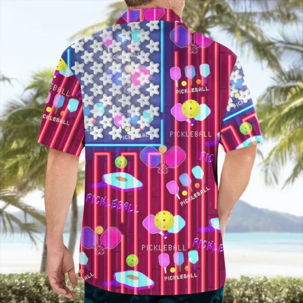Pickleball – Chemise hawaïenne néon – Image 2