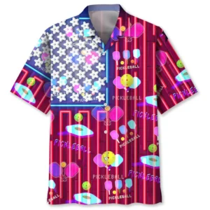 Pickleball – Chemise hawaïenne néon