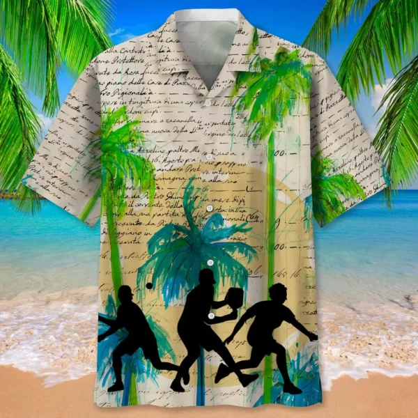 Pickleball – Chemise hawaïenne vintage arbre – Image 2