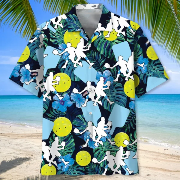 Pickleball – Chemise hawaïenne tropicale – Image 2
