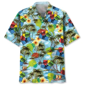 Pickleball – Chemise hawaïenne tropicale
