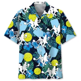 Pickleball – Chemise hawaïenne tropicale