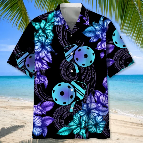 Pickleball – Chemise hawaïenne tropicale – Image 2