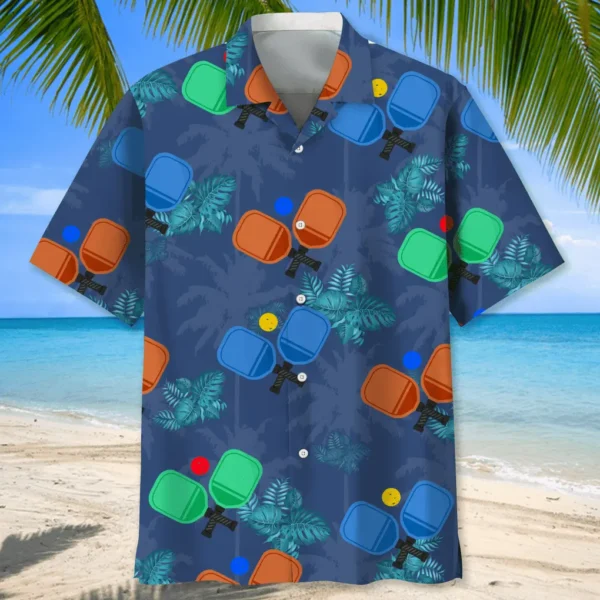 Pickleball – Chemise hawaïenne tropicale – Image 2