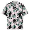 Pickleball – Chemise hawaïenne tropicale rose