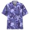 Pickleball – Chemise hawaïenne tropicale violet pervenche