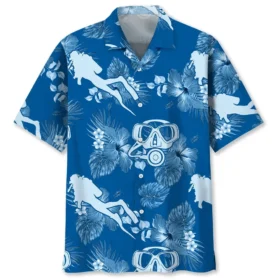Plongée – Chemise hawaïenne bleue
