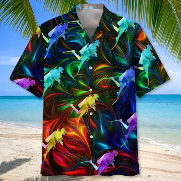 Plongée – Chemise hawaïenne colorée – Image 2