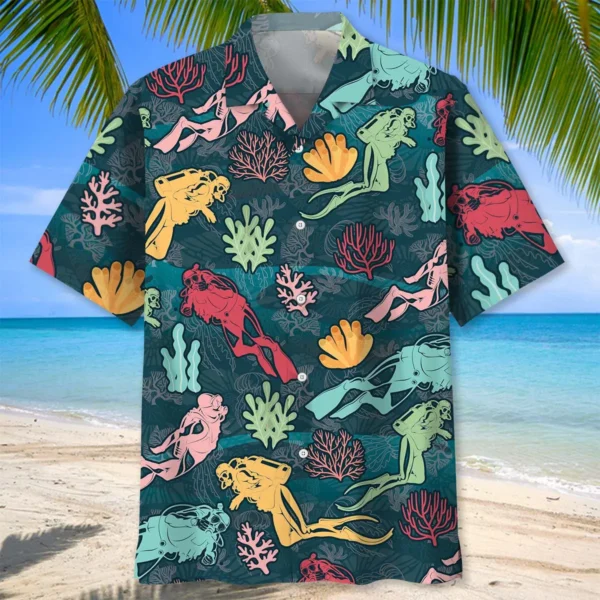 Plongée – Chemise hawaïenne corail vivant – Image 2