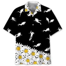 Plongée – Chemise hawaïenne marguerite