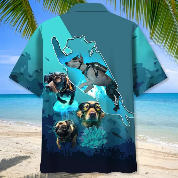 Plongée – Chemise hawaïenne chien plongeur – Image 2