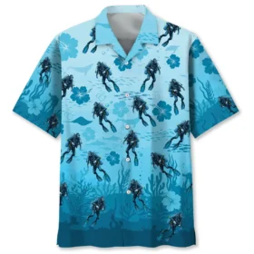 Plongée – Chemise hawaïenne hibiscus