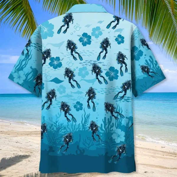 Plongée – Chemise hawaïenne hibiscus – Image 2