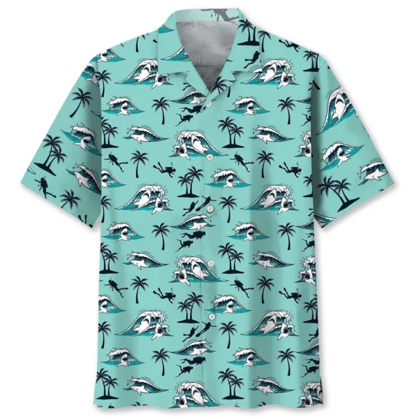 Plongée – Chemise hawaïenne île tropicale