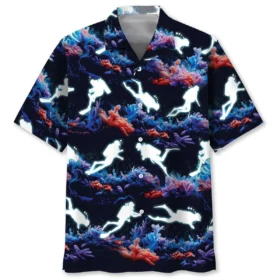 Plongée – Chemise hawaïenne vie marine