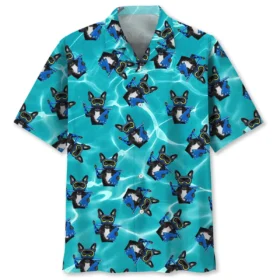 Plongée – Chemise hawaïenne chien avec masque