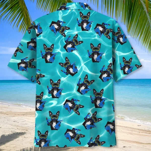 Plongée – Chemise hawaïenne chien avec masque – Image 2