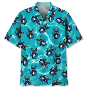 Plongée – Chemise hawaïenne chien avec masque