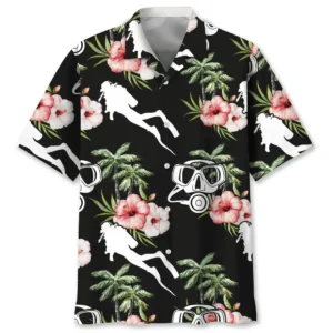 Plongée – Chemise hawaïenne nature & fleurs