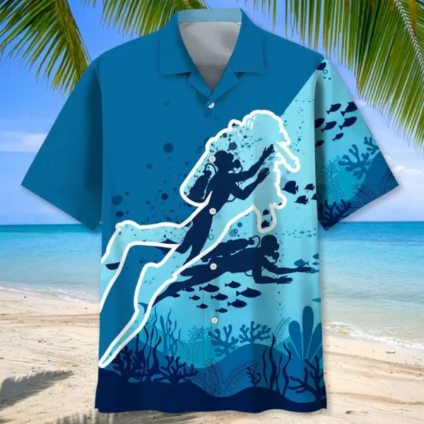 Plongée – Chemise hawaïenne océan – Image 2