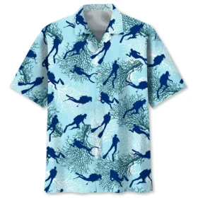 Plongée – Chemise hawaïenne lumière d’océan