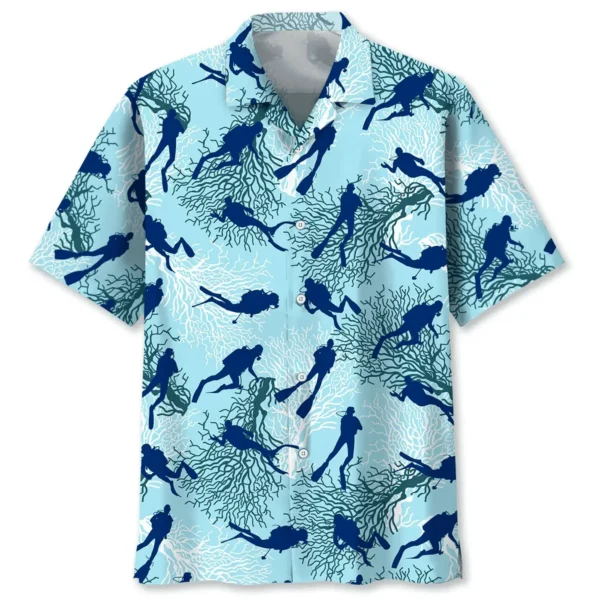 Plongée – Chemise hawaïenne lumière d’océan