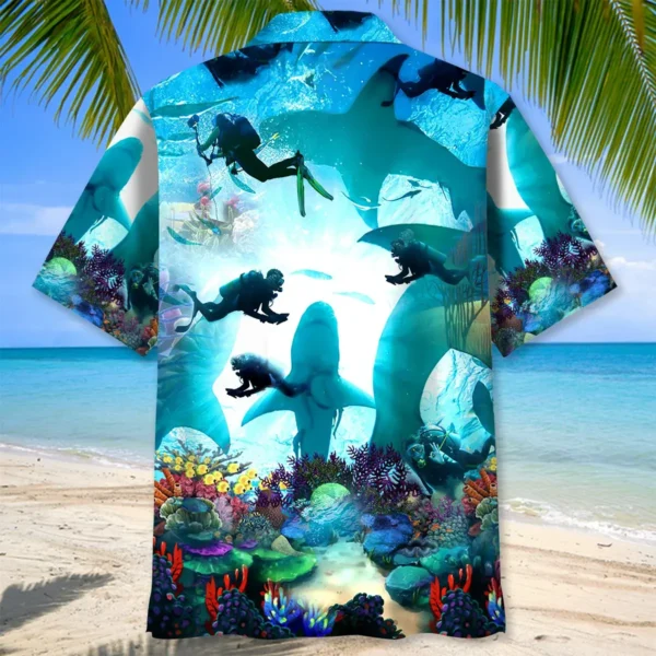 Plongée – Chemise hawaïenne requin – Image 2