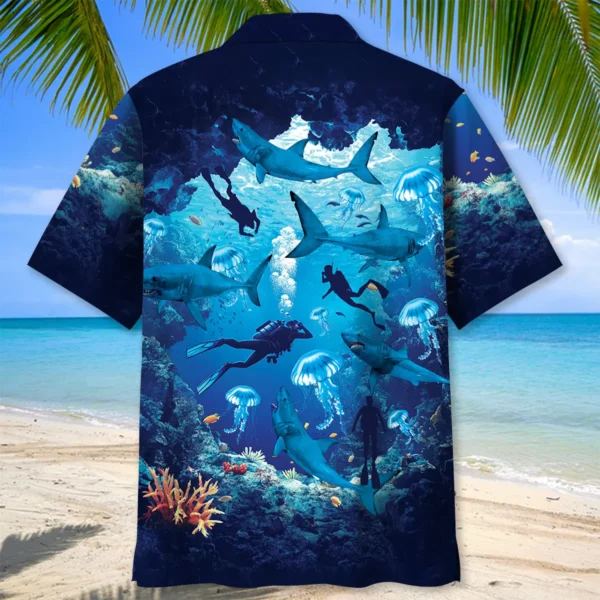 Plongée – Chemise hawaïenne requin – Image 2
