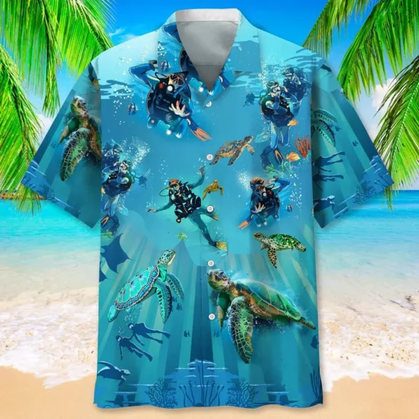 Plongée – Chemise hawaïenne tortue – Image 2