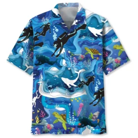 Plongée – Chemise hawaïenne baleine