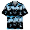 Parachutisme – Chemise hawaïenne bleue