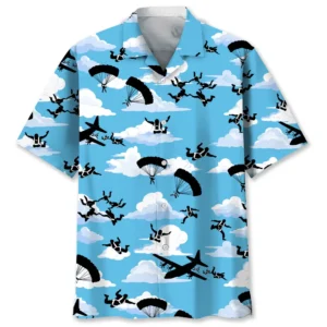 Parachutisme – Chemise hawaïenne ciel bleu