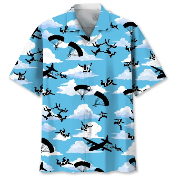 Parachutisme – Chemise hawaïenne ciel bleu