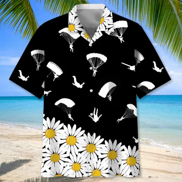 Parachutisme – Chemise hawaïenne marguerite – Image 2