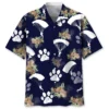 Parachutisme – Chemise hawaïenne chien tropical