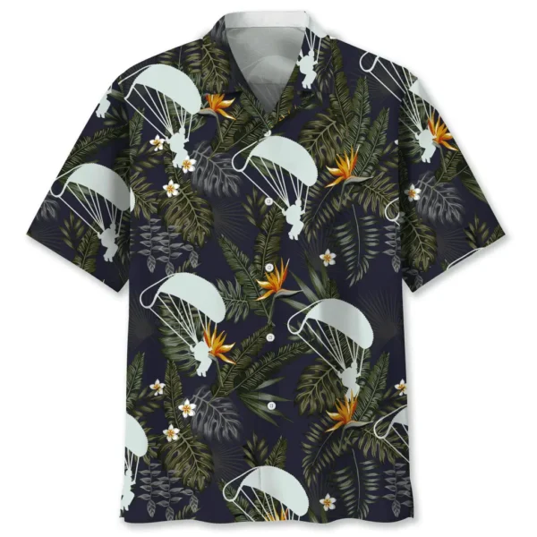 Parachutisme – Chemise hawaïenne nature tropicale